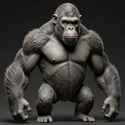 powerful ape, strenght, concept art, intricate details, zbrush, artstation highly detailed photo realistic portrait cinematic lightning by michael komarck, frank frazetta adam hughes, seseon yoon, artgerm and warren louw