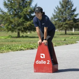 amad shorting canon, adobe and nikon stock while riding a tombstone that says dalle 2
