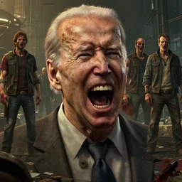 detailed portrait drunk screaming biden, in walking dead, in gta v stephen bliss unreal engine fantasy art by greg rutkowski loish rhads ferdinand knab makoto shinkai lois van baarle ilya kuvshinov rossdraws tom bagshaw global illumination radiant light detailed intricate environment