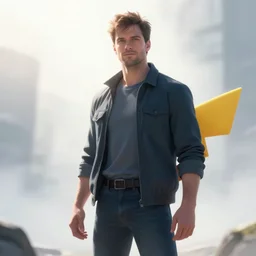 michael scott as a pokemon, anime, soft light, cinematic, high resolution, detailed, concept art, bright atmosphere, fog, trending, stunning shot