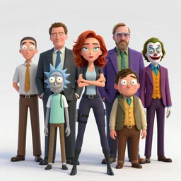 Pixar mom animated character  hot woman who's a female version of a combination of Travis Bickle, Tyler Durden, Rick from Rick and Morty, The Wolf of Wall Street, Scarface, Don Draper, Walter White, Alex from A Clockwork Orange, The Joker, and Patrick Bateman, 3D animated CGI cartoon 8K screenshot, trending on IMDB