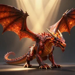 a fire dragon, detailed digital concept, sunbeam, unreal engine, hyperrealism, cinematic composition, blender render, octane render, hdr, detailed textures