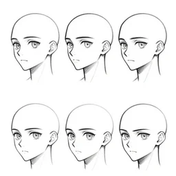 game asset sheet, how to sketch 3 / 4 pose eyes overlay