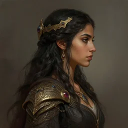 side profile painted portrait of maya ali wind sorcerer, octane render, gloomhaven, fantasy, intricate, elegant, matte painting, illustration, hearthstone, by greg manchess, sargent, leyendecker, ilya kuvshinov, rhads, by greg rutkowski, by greg tocchini, by james gilleard, by joe fenton