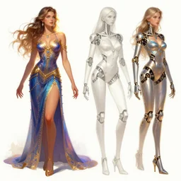 colourful!!!!!!!!! character concept art : : character design sheet : : character model sheet : : augmented limbs, exoskeleton, artstation