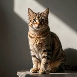 muscular dreamy cat