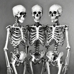 abstract skeleton by terry a. davis and james ensor black and white