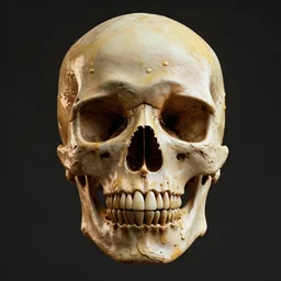 human skull, paint pour, octane render, by beeple