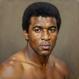 muhammad ali : : portrait : : oil painting