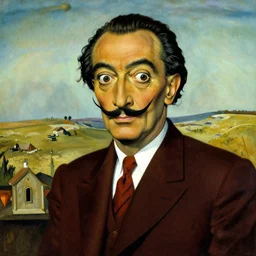 self portrait of Salvador Dali in the style of Salvador Dali