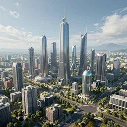 wide shot of a future sustainable city, long shot, nikon d 8 0 7, nikon shot, photography shot, 4 k, detailed professional photo, unreal - engine