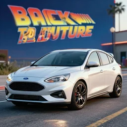 The Ford Focus from the 2022 reboot of Back to the Future