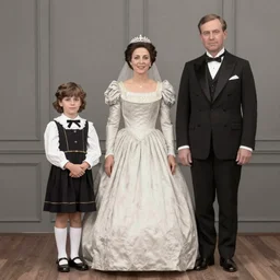 a photo of a princess with her son and husband circa 1 8 8 3