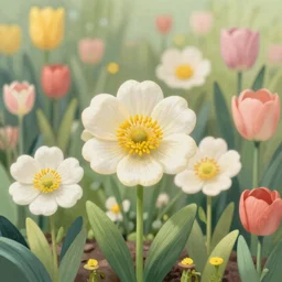 garden in bloom full of pollen, spring season, colorful, magnificent, close up, details, sharp focus, elegant, highly detailed, illustration, by Jordan Grimmer and greg rutkowski and PiNe(パイネ) and 薯子Imoko and 香川悠作 and wlop and maya takamura, intricate, beautiful, Trending artstation, pixiv, digital Art