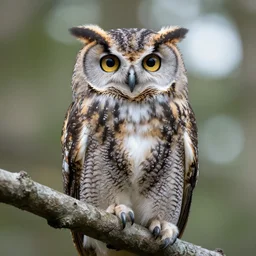 an owl that says hello there