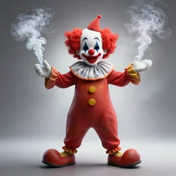 clown made of smoke, photograph