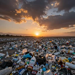 amazing landscape photo of garbage patch, sunset by marc adamus, beautiful dramatic lighting