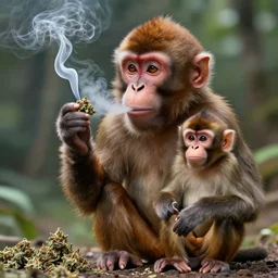 hazy monkey boy smoked out purp skurp kush smoking snoop dogg little monkey animal