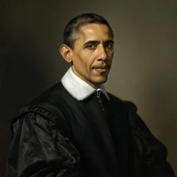 renaissance portrait of barack obama, dutch golden age painting, 1 7 th century