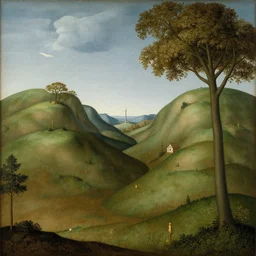hieronymous Bosch surreal landscape, artwork by Daniel Merriam,