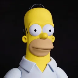 studio portrait of man, 4 0 years, homer simpson lookalike, looks like a real life version of homer simpson, as if looking at a cartoon character, soft light, black background, fine skin details, close shot, award winning photo by arnold newman