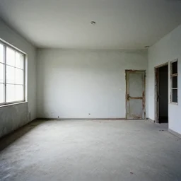 derelict modern home interior, color photograph, canon eos c 3 0 0, ƒ 1. 8, 3 5 mm, 8 k, medium - format print