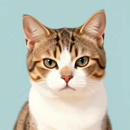 kitten with a suspicious smirk, christi du toit style, digital illustration