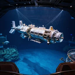 aquatheater on a spaceship