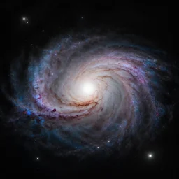 A photograph of a square shaped galaxy, hubble image