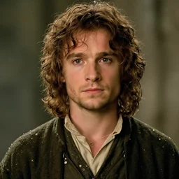 film still close up shot of dwayne johnson as frodo baggins in the movie the lord of the rings. photographic, photography