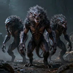 a space - faring race of beings that evolved from a race of predatory creatures, large, muscular, sharp claws and teeth, covered in a thick, dark fur that helps them blend in with the shadows