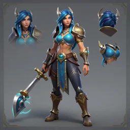 character sheet of Ocean Song Akali (wild rift). 3d render, octane render, realistic, highly detailed, trending on artstation, 4k, trending on artstation, pixar, cgsociety, unreal engine 5, redshift render, trending on artstation, blender, behance, cg
