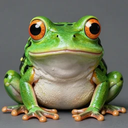 a close - up portrait photo of a frog by erwin olaf, make - up art and styling by takahashi murakami