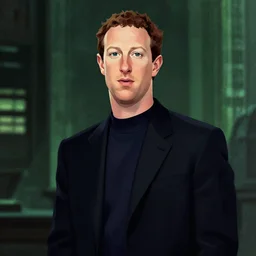 franklin booth illustration of mark zuckerberg in the matrix