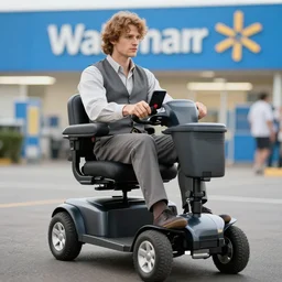 legolas in a walmart mobility scooter, ultra detailed, photography, unreal