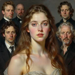 hyper realistic painting portrait of astarte by stjepan sejic, norman rockwell, roberto ferri and ruan jia, john william waterhouse, godward, david kassan, beksinski, hr giger