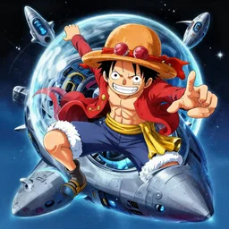 luffy in spacecraft