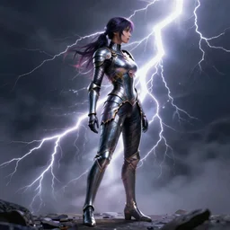 high fantasy female wearing spandex armour portrait by Frank frazetta full body profile, trending on artstation, dramatic lightning