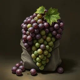 bag full of grapes, trending on artstation, junji ito 4 k