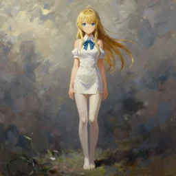 a very very very very elegant oil painting of kris from deltarune, oil painting, full body, smooth paint