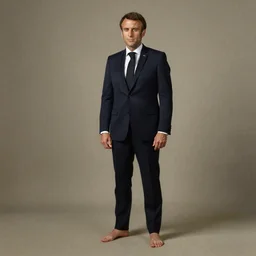 Emmanuel Macron In the style of william adolphe bouguereau, Barefoot