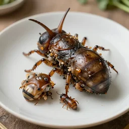 haggis made from alien insects, 4K photo