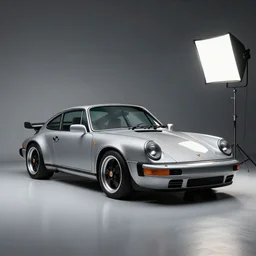 a porsche 9 1 1, studio lighting