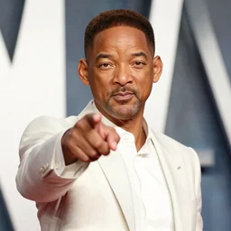 will smith angrily pointing at the camera, highly detailed, well - lit, award - winning photograph, real image