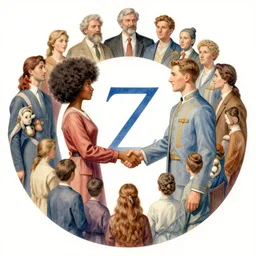 the circle complete, greek symbol zeta, diversity team, afro, anna, european, handshake, highly detailed, digital painting, watercolor, soviet realism, engraving, artstation, concept art, smooth, sharp focus, vivid grunge, manga, illustration, unreal engine 5, 8 k, art by bilibin and kuvshinov and malevich and mucha