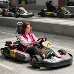 a screencap of Walter White go-karting with Jessie Pinkman, Breaking Bad promo image