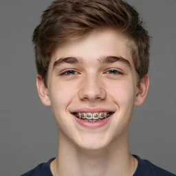 portrait photo still of real life teen butthead with braces, 8 k, 8 5 mm, f. 1 4