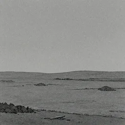 a desolate, lonely landscape, drawn by tsutomu nihei
