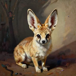 a painting of a fennec by dali
