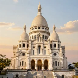 the city of Montmartre, but rebuilt in China, intricate detail, photorealistic, 8k, golden hour, landscape, beautiful